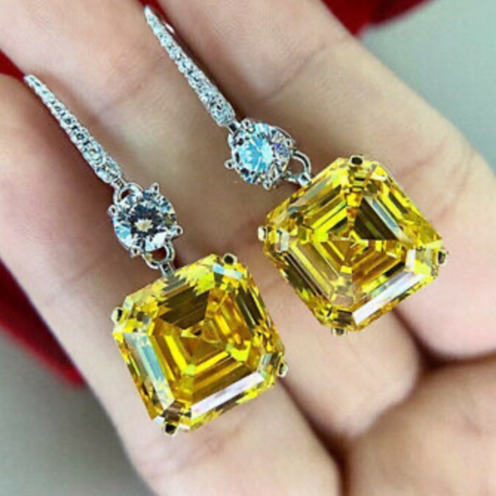 New Sterling silver diamond earrings